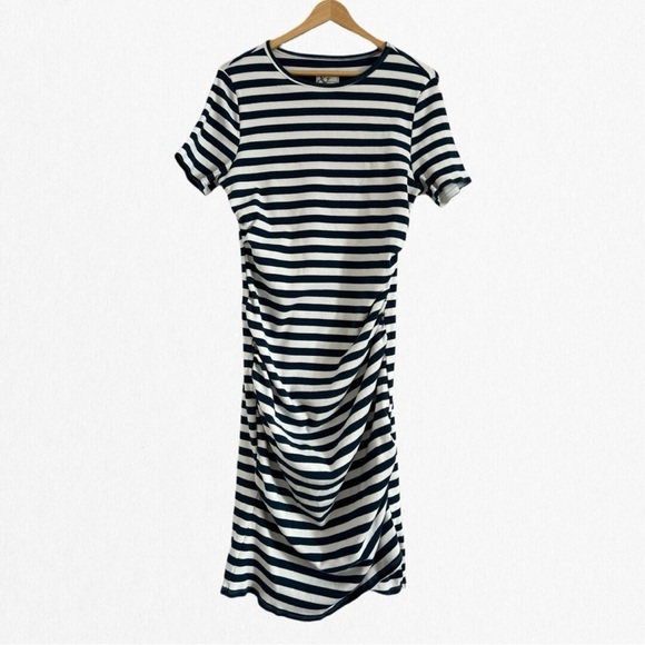 AMPERSAND AVENUE Women’s Better Than Basic Dress - Blue Stripe - Picture 1 of 4